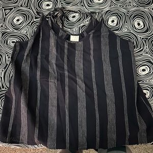 Blue with white stripes tank top